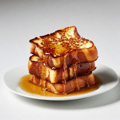 Stack of French Toast with Maple Syrup