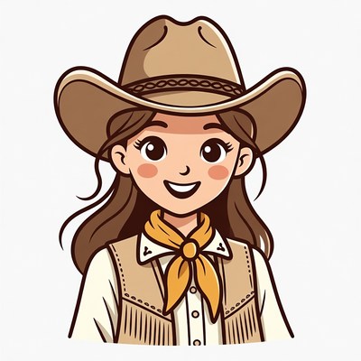 Cowgirl smiling with hat