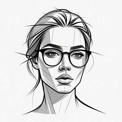 Woman with glasses portrait