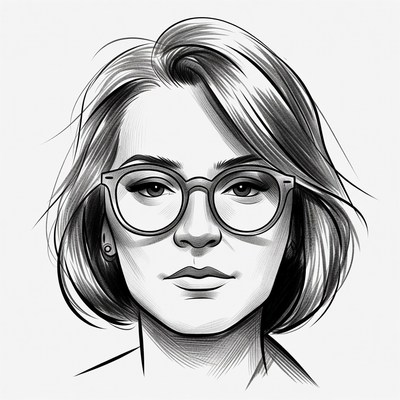 Woman with glasses portrait