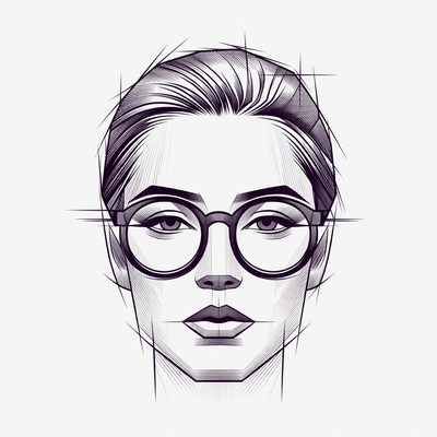Woman wearing glasses portrait