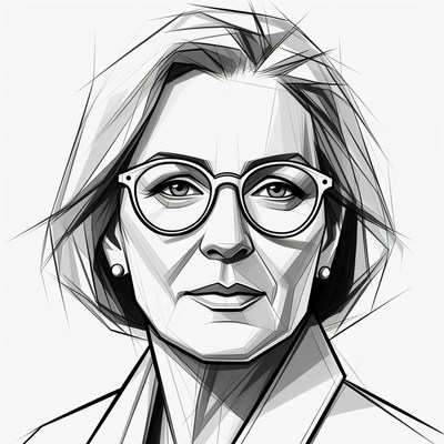 Woman wearing glasses portrait