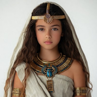 Girl in Egyptian Cleopatra Costume