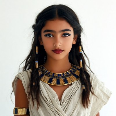 Girl in Egyptian Cleopatra costume