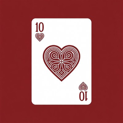 Ten of Hearts Playing Card