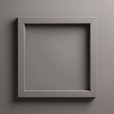 Gray Empty Picture Frame