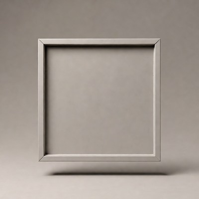 Floating Empty Picture Frame