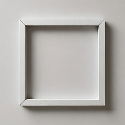Empty White Picture Frame