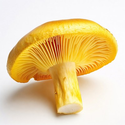 Yellow Chanterelle Mushroom Top View