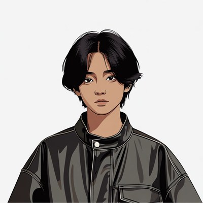 Anime boy in black jacket