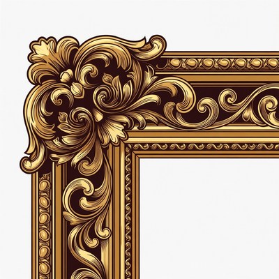 Ornate Golden Picture Frame