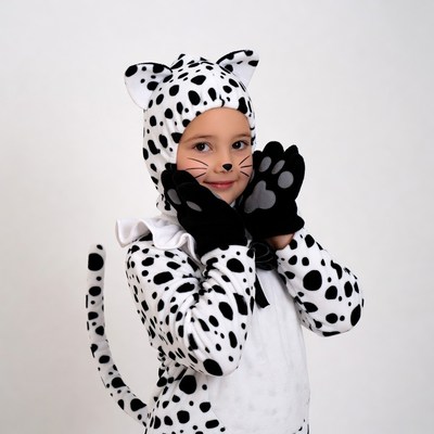 Girl in Dalmatian Cat Costume