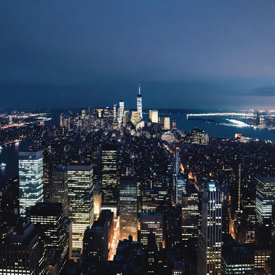 New York City Skyline at Night