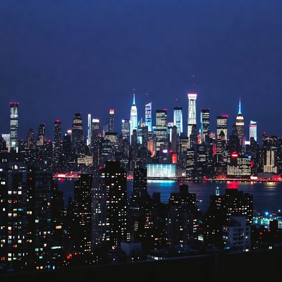 New York City Skyline at Night