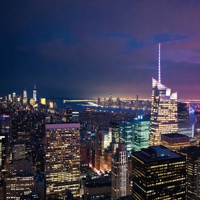 New York City Skyline at Night