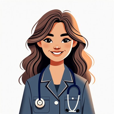 Smiling woman doctor with stethoscope