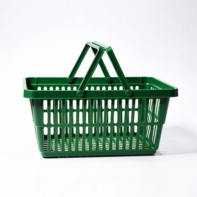 Green Plastic Shopping Basket