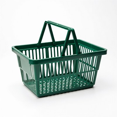Green Plastic Shopping Basket