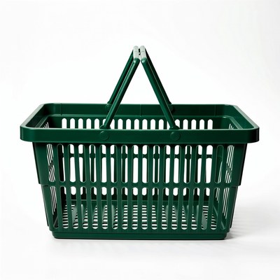 Green Plastic Shopping Basket