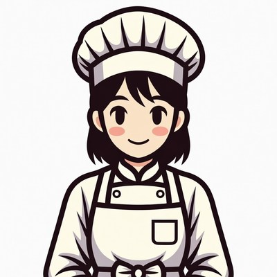 Anime chef woman in uniform