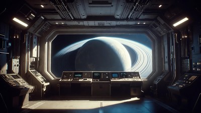 Spaceship Bridge Viewing Saturn