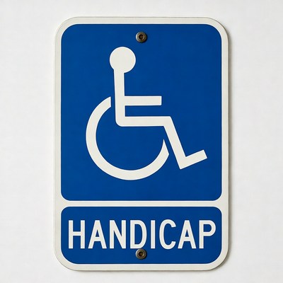 Blue Handicap Parking Sign