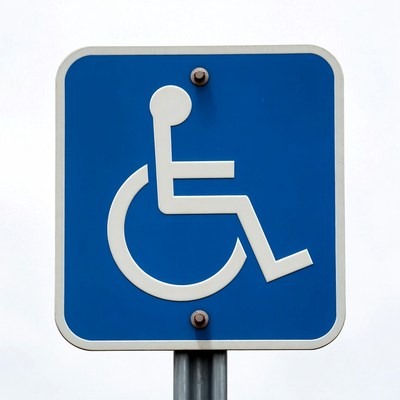 Blue Wheelchair Accessibility Sign