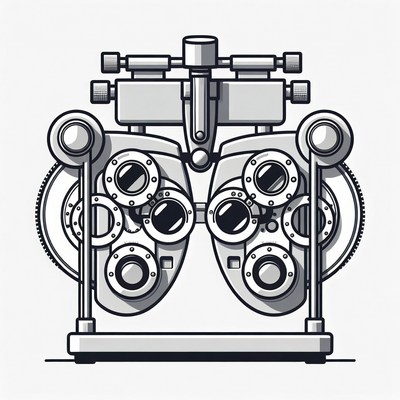 Phoropter Eye Testing Machine Illustration