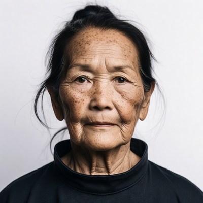 Elderly Asian woman portrait