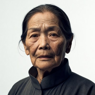 Elderly Asian woman portrait