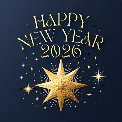 Happy New Year 2026 Illustration