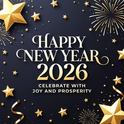 Happy New Year 2026 Illustration