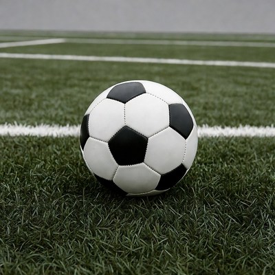 Soccer Ball on Green Field