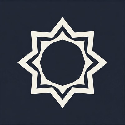 White Eight-Pointed Star Icon