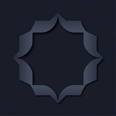 Dark Blue Octagonal Frame