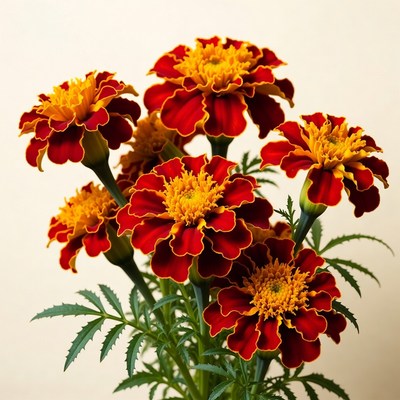 Vibrant Orange Marigold Flowers Bouquet