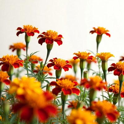 Vibrant Orange Marigold Flowers