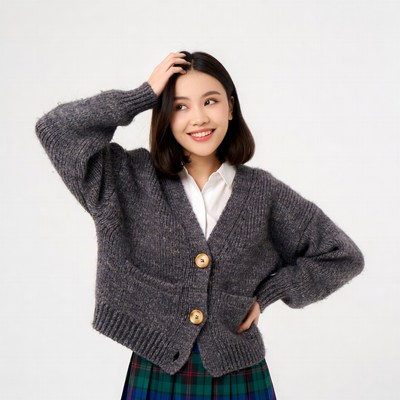 Asian woman scratching head thoughtfully