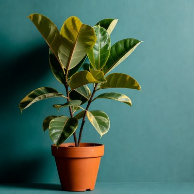 Ficus Lyrata in Terracotta Pot