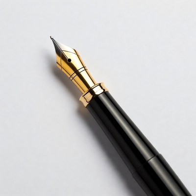 Gold Nib Black Fountain Pen