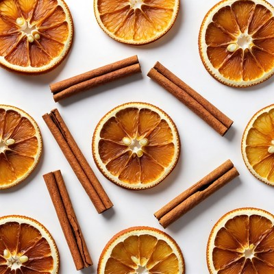 Orange Slices and Cinnamon Sticks