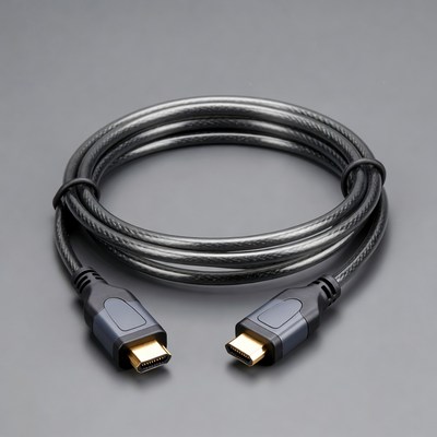Black HDMI Cable with Connectors