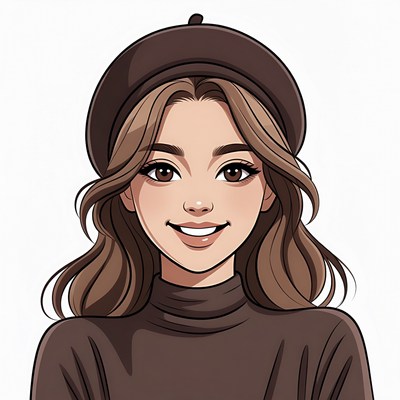 Smiling woman wearing beret