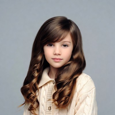 Girl with long brown hair