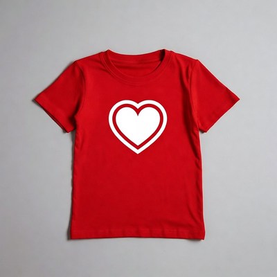 Red toddler t-shirt with white heart