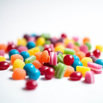 Colorful Gummy Candy Pile