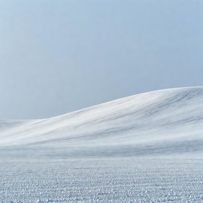 Snowy Dunes Under Blue Sky