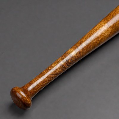 Wooden Baseball Bat Closeup