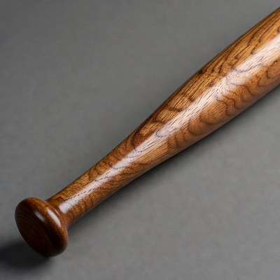 Wooden Baseball Bat Closeup