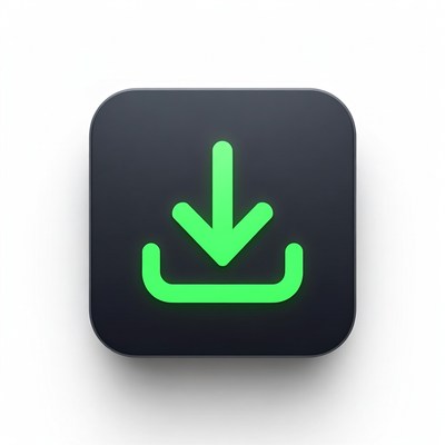 Green Download Arrow Icon